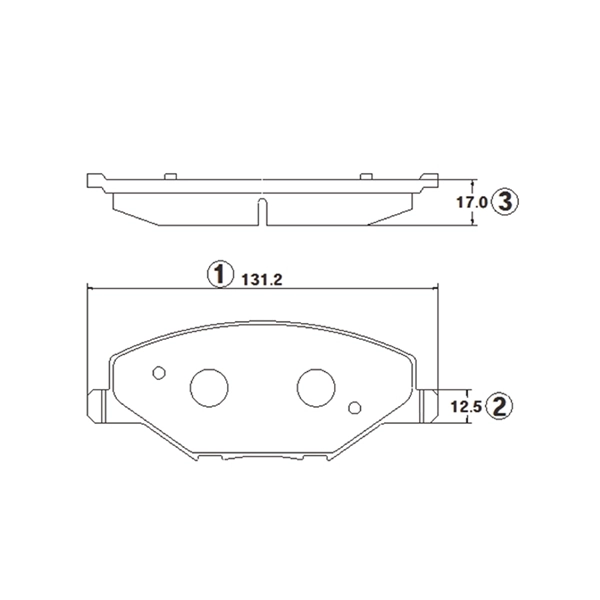 Kit de plaquettes de frein, frein à disque CTR GK1428