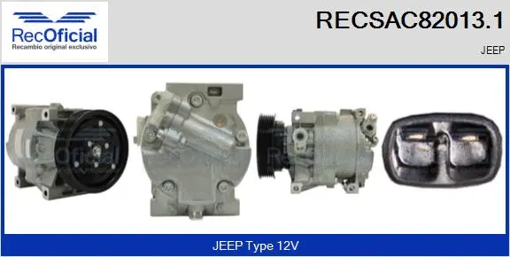 Compresseur, climatisation RECOFICIAL RECSAC82013.1