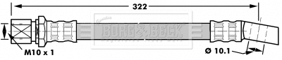Flexible de frein BORG & BECK BBH7027