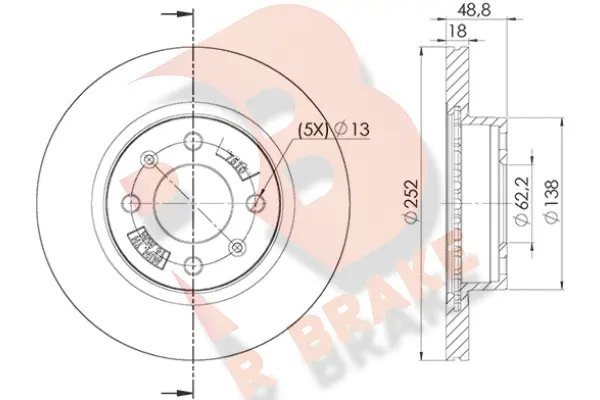 Disque de frein R BRAKE 78RBD27510