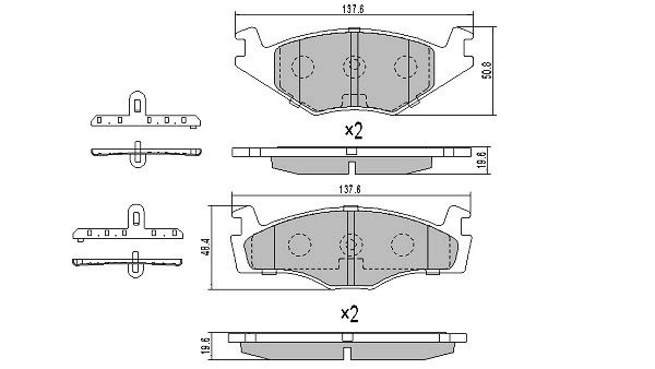 Kit de plaquettes de frein, frein à disque FREMAX FBP-0462