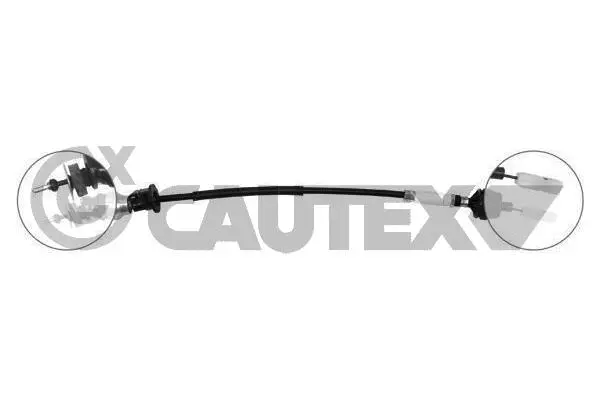 Tirette à câble, commande d'embrayage CAUTEX 760112