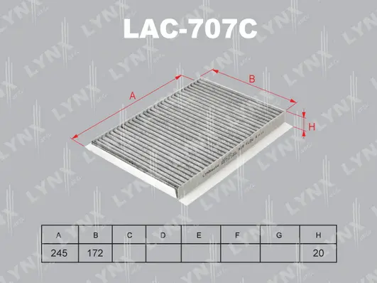Filtre, air de l'habitacle LYNXAUTO LAC-707C