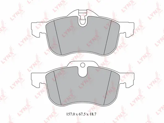 Kit de plaquettes de frein, frein à disque LYNXAUTO BD-6500