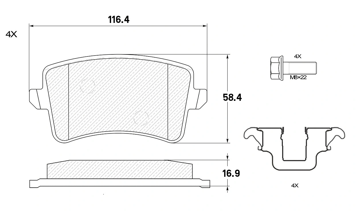 Kit de plaquettes de frein, frein à disque MILES E410269