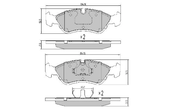 Kit de plaquettes de frein, frein à disque FREMAX FBP-0731