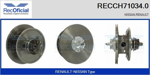 Groupe carter, turbocompresseur RECOFICIAL RECCH71034.0