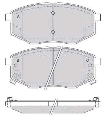 Kit de plaquettes de frein, frein à disque Technika 01896