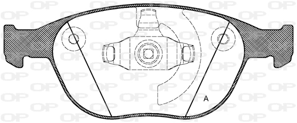 Kit de plaquettes de frein, frein à disque OPEN PARTS BPA0984.00