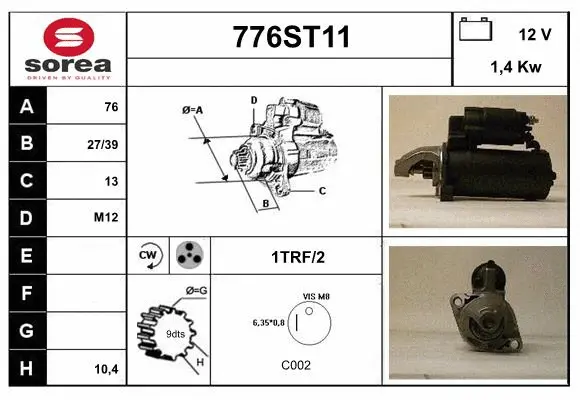 Démarreur STARTCAR 776ST11