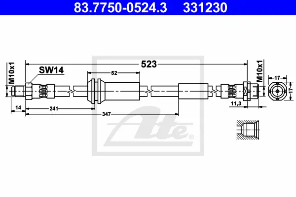 Flexible de frein ATE-APAC 83.7750-0524.3