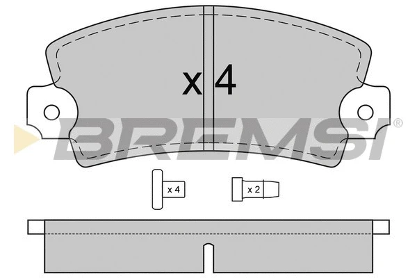 Kit de plaquettes de frein, frein à disque BREMSI BP2220