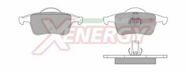 Kit de plaquettes de frein, frein à disque AP XENERGY X40725