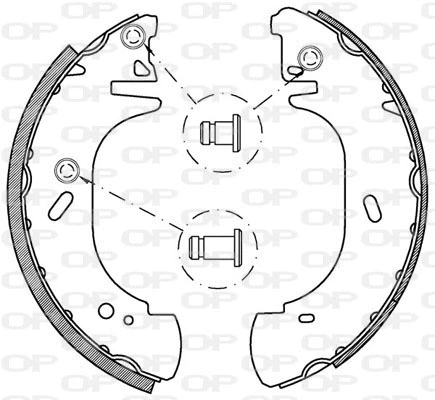 Jeu de mâchoires de frein OPEN PARTS BSA2137.00