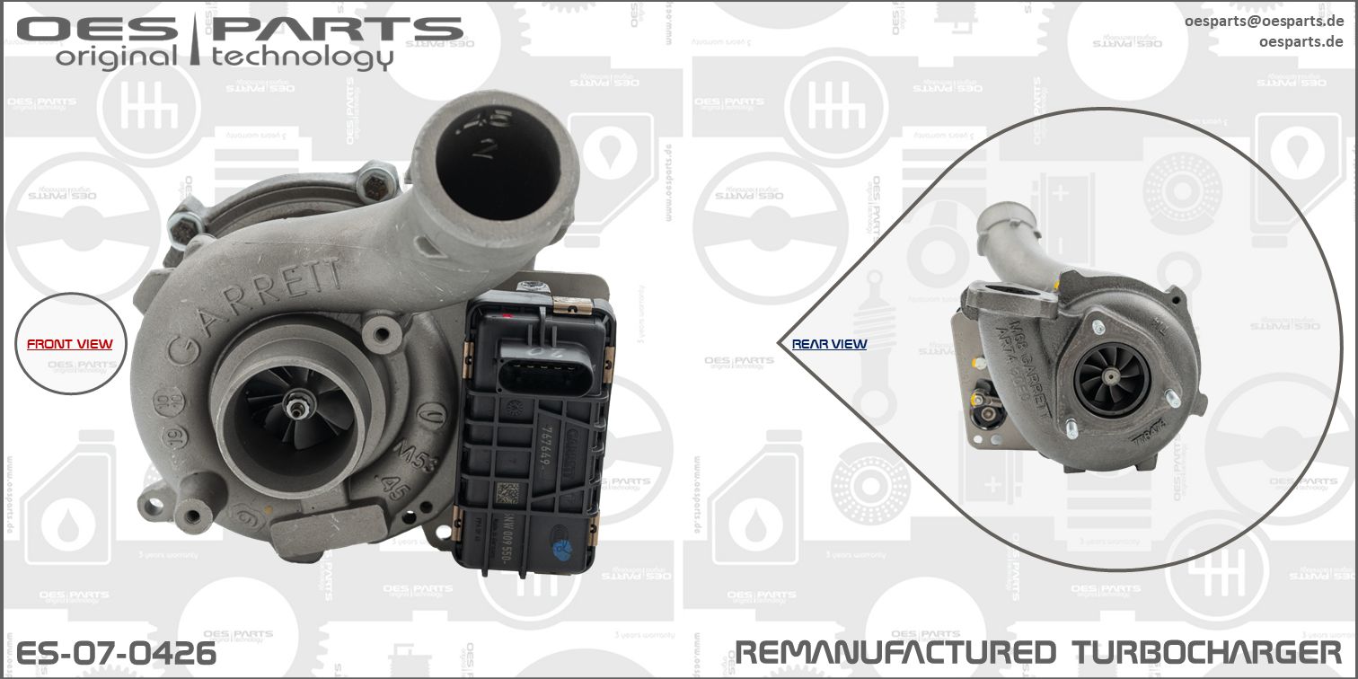 Turbocompresseur, suralimentation OES PARTS ES-07-0426