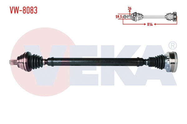 Arbre de transmission VEKA VW-8083