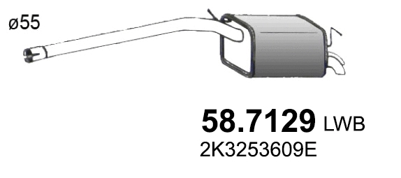 Silencieux arrière ASSO 58.7129