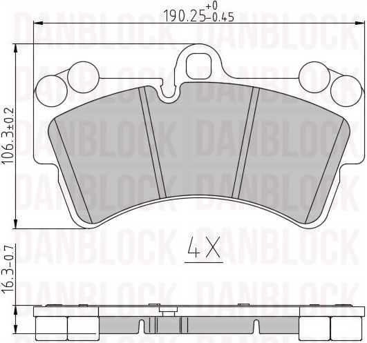 Kit de plaquettes de frein, frein à disque DANBLOCK DB 510579