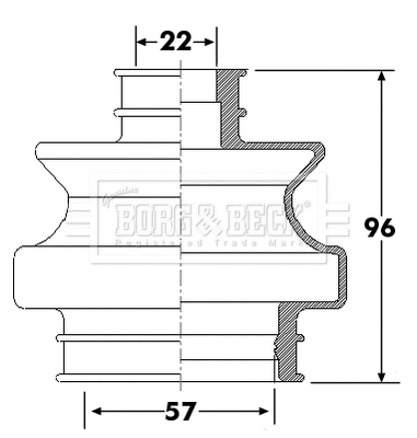 Jeu de joints-soufflets, arbre de commande BORG & BECK BCB6301