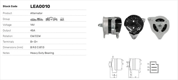 Alternateur LUSA LEA0010