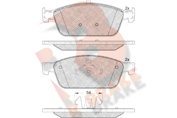 Kit de plaquettes de frein, frein à disque R BRAKE RB2134