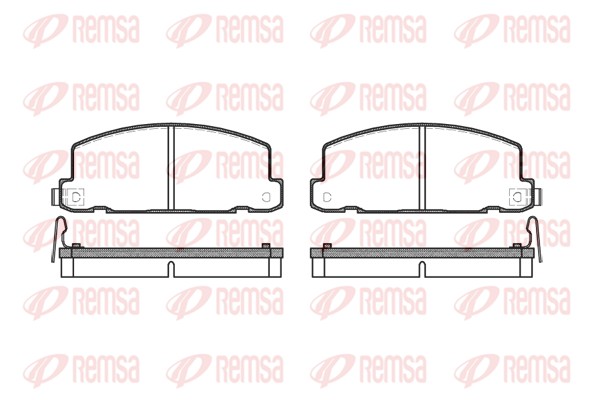 Kit de plaquettes de frein, frein à disque REMSA 0181.04