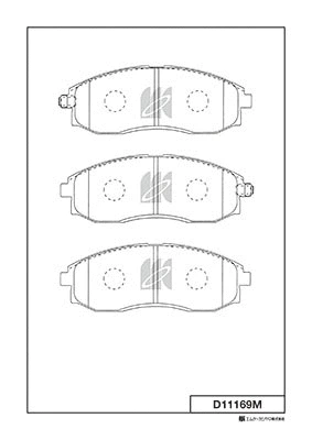 Kit de plaquettes de frein, frein à disque MK Kashiyama D11169M