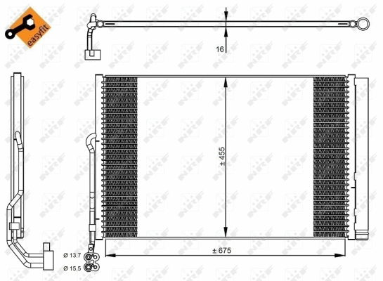Condenseur, climatisation NRF 350324