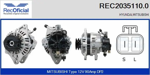 Alternateur RECOFICIAL REC2035110.0