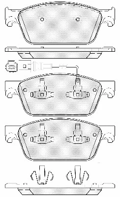 Kit de plaquettes de frein, frein à disque BSF 20136