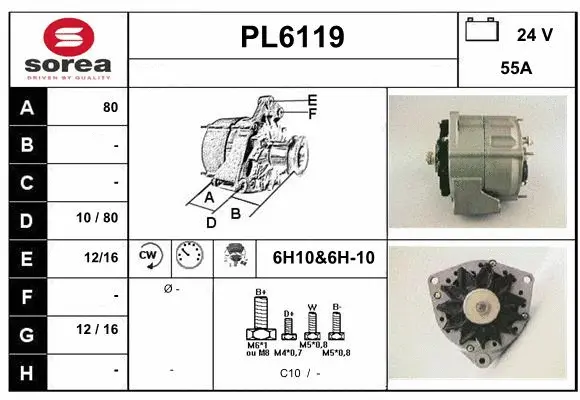 Alternateur SERA PL6119