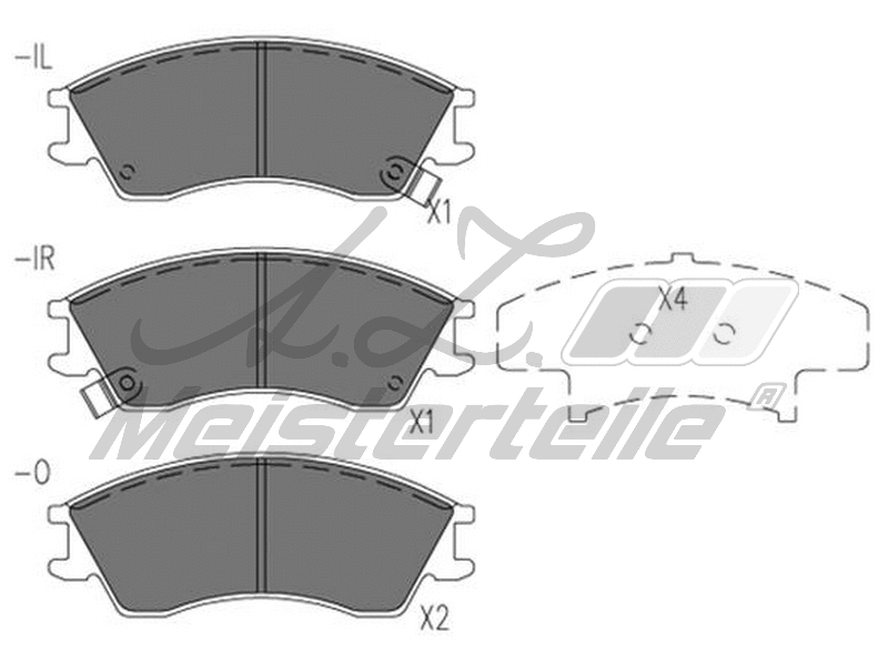 Kit de plaquettes de frein, frein à disque A.Z. Meisterteile AZMT-44-022-2426
