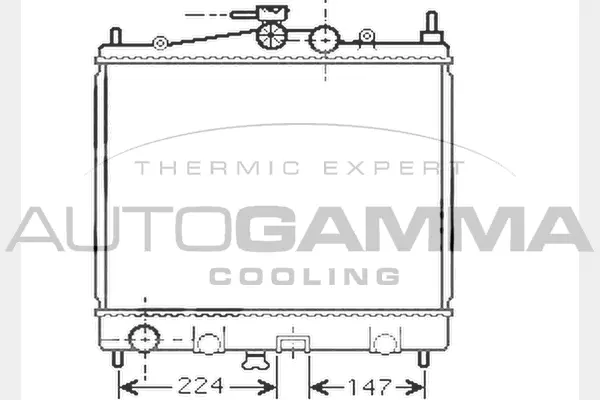 Radiateur, refroidissement du moteur AUTOGAMMA 104598