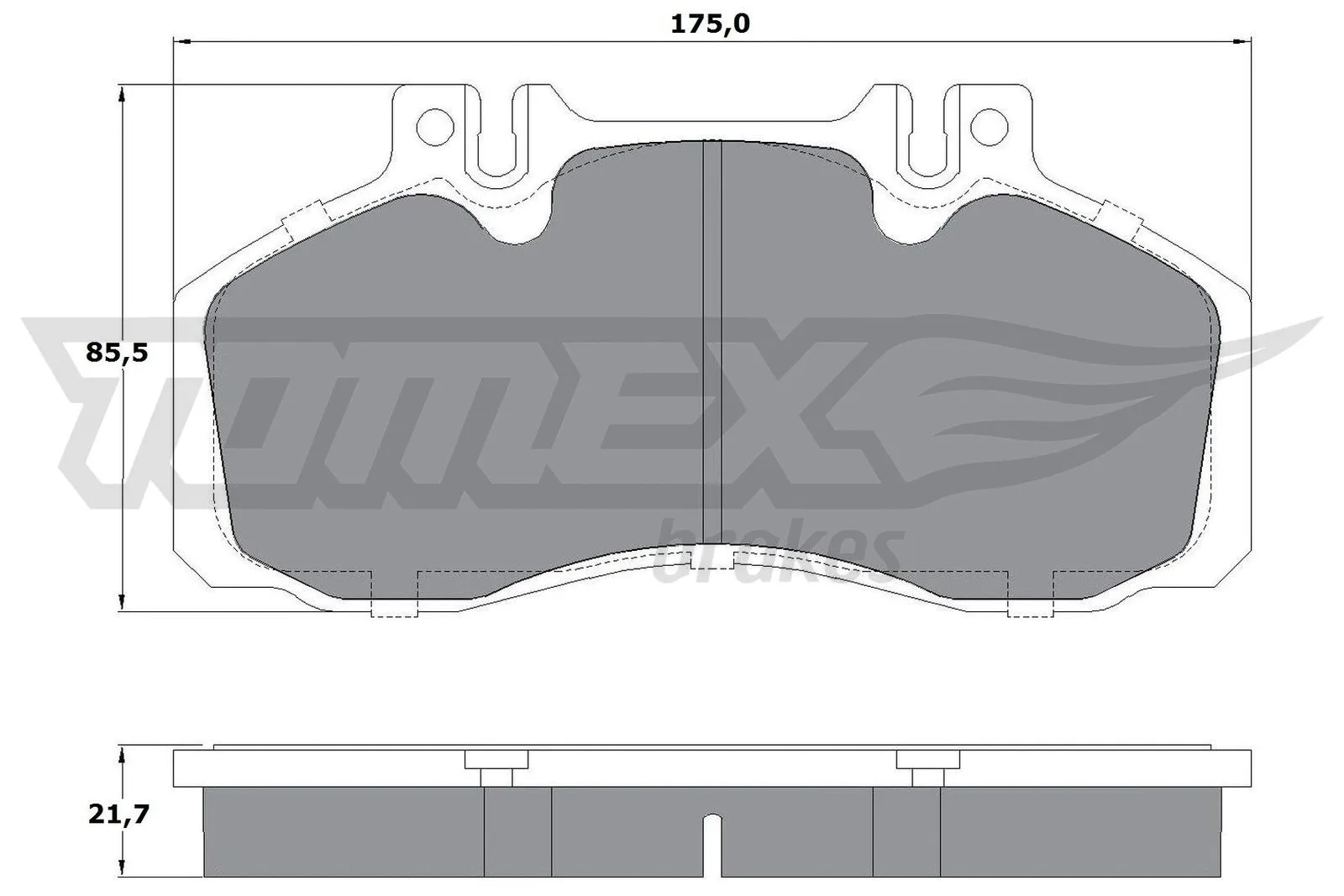 Kit de plaquettes de frein, frein à disque TOMEX Brakes TX 12-881