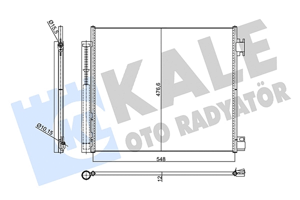 Condenseur, climatisation KALE OTO RADYATÖR 356110