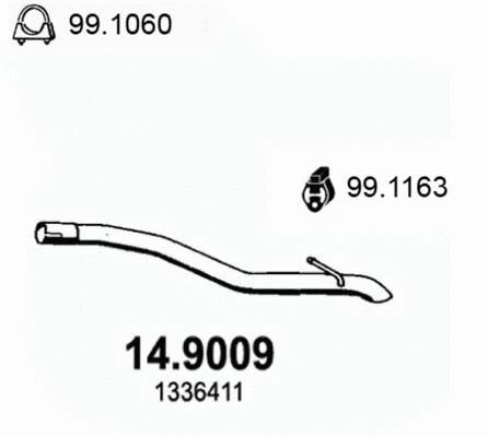 Tuyau d'échappement ASSO 14.9009