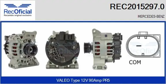 Alternateur RECOFICIAL REC2015297.0