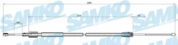 Tirette à câble, frein de stationnement SAMKO C0098B