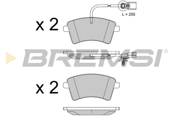 Kit de plaquettes de frein, frein à disque BREMSI BP3562