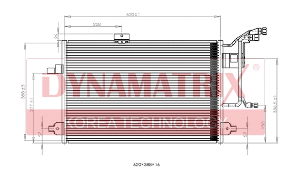 Condenseur, climatisation DYNAMATRIX DR94430