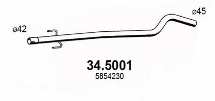 Tuyau d'échappement ASSO 34.5001