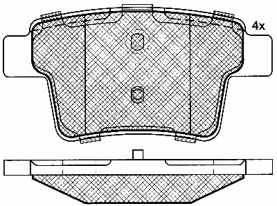 Kit de plaquettes de frein, frein à disque BSF 10875