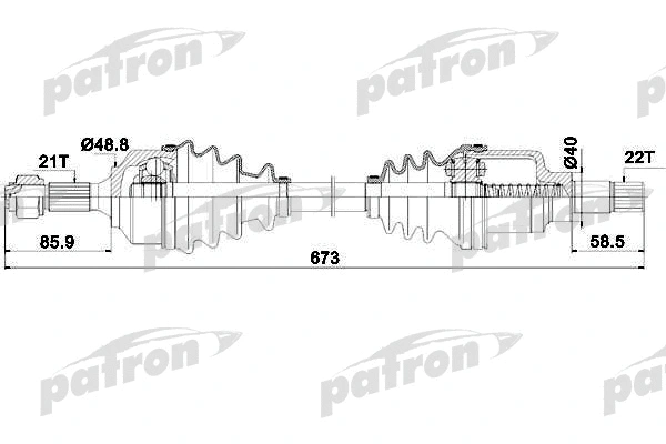 Arbre de transmission PATRON PDS0126