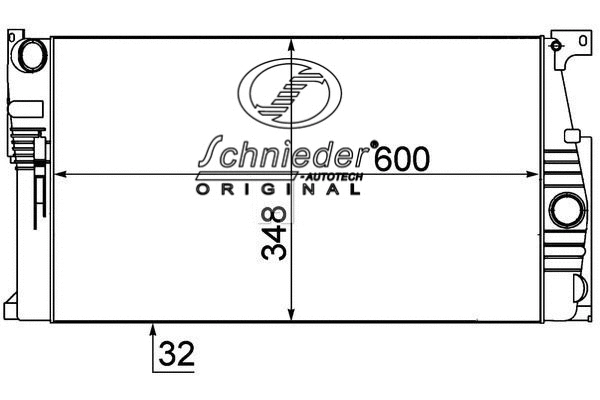 Radiateur, refroidissement du moteur SCHNIEDER AUTOTECH BMS33.00202