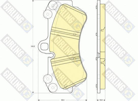 Kit de plaquettes de frein, frein à disque GIRLING 6115479