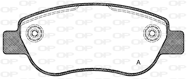 Kit de plaquettes de frein, frein à disque OPEN PARTS BPA1069.00