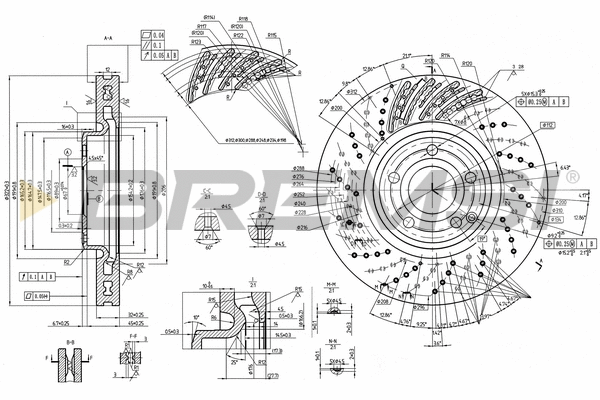 Disque de frein BREMSI CD8054V