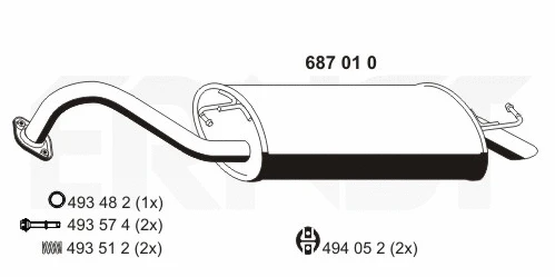 Silencieux arrière ERNST 687010