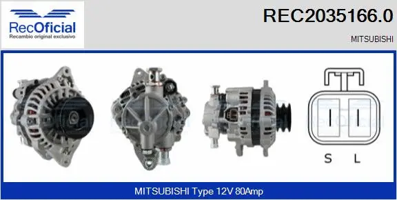 Alternateur RECOFICIAL REC2035166.0