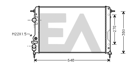Radiateur, refroidissement du moteur EACLIMA 31R60116